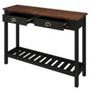 Ver imagem 5 de Aparador de Madeira Maciça com 2 Gavetas Preto