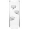 Castiçal Decorativo Porta Vela Redondo Home&co 3 Velas Borossilicato 30x12x12cm Transparente - 1