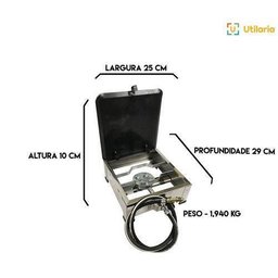Fogão Pequeno 1 Boca Com Chapa Alta Pressão Inox - Fp1acx - 4