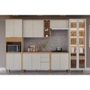 Ver mais imagens de Módulo Cozinha Linea Allure Allure C/ 4 Portas e 1 Nicho 70cm Jequitiba/gris Linea Brasil