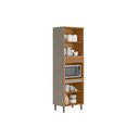 Ver imagem 6 de Módulo Cozinha Linea Allure Allure C/ 4 Portas e 1 Nicho 70cm Jequitiba/gris Linea Brasil