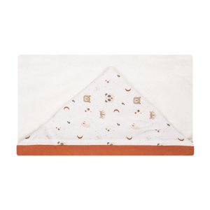 Toalha de Banho Bebê Minimalista Off White 87x88 Cm - Hug