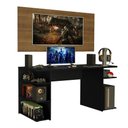 Ver imagem 2 de Mesa para Computador Gamer Madesa 9409 e Painel para TV até 50 Polegadas Preto/Rustic Cor:Preto/Rust
