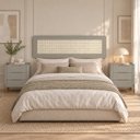 Ver imagem 1 de Kit Cabeceira Arco com Duas Mesas Bend Principal Incolar Grigio Metal Dourado
