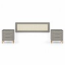 Ver imagem 2 de Kit Cabeceira Arco com Duas Mesas Bend Principal Incolar Grigio Metal Dourado