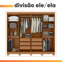 Ver imagem 3 de Guarda Roupas Casal 8 Portas 6 Gavetas 100% MDF Serena