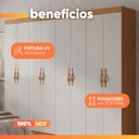 Ver imagem 6 de Guarda Roupas Casal 8 Portas 6 Gavetas 100% MDF Serena