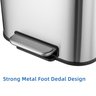 Takywep Lixeira Inox 49l com Pedal e Tampa Soft Close Prata - 4