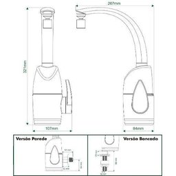 Torneira Elétrica Touch Prima Zagonel Parede/bancada Branca - 110v - 5