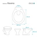 Ver imagem 2 de Assento Sanitario Poliester com Amortecedor Ravena Creme para Vaso Deca