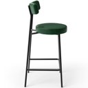 Ver imagem 6 de Kit 03 Banquetas Baixa para Cozinha Sala de Jantar Bancada Milão L02 Facto Verde Musgo - lyam decor