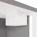 Ver imagem 7 de Escrivaninha Mesa Escritório Diretor com Caixa de Tomadas e Porta Objetos 200cm Corporate Cinza Sagrado E Branco