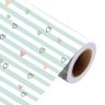 Papel de Parede Adesivo Listrado Verde, Branco e Corações - 5