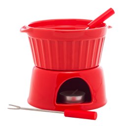 Conjunto para Fondue Porcelana Classic Lyor 4 Peças Vermelho 3138 - 2