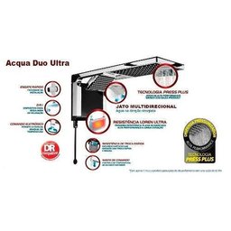 Chuveiro Ducha Acqua Duo Ultra Preto/cromado Lorenzetti - Preto / Cromado - 110v - 5