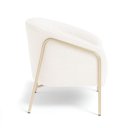 Ver imagem 5 de Poltrona Sala Industrial Alta Champanhe Stella Bouclê D03 - D'Rossi Cor Off White