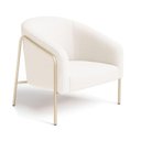 Ver imagem 2 de Poltrona Sala Industrial Alta Champanhe Stella Bouclê D03 - D'Rossi Cor Off White