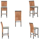 Ver imagem 5 de Mesa Bistrô com 2 Banquetas Roma Preta Corda Náutica Estofado 3 Trama Original