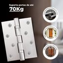 Ver imagem 3 de Dobradiça para Porta Casanova Embutir com Rolamento Inox 4 x 3 2.0mm 70kg 3 Unidades