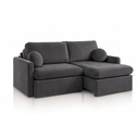 Ver imagem 1 de Sofá Oslo Retrátil e Reclinável com Molas Ensacadas, Pillow Top 18cm e Função Cama:Veludo Grafite/2.