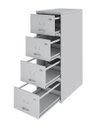 Ver imagem 2 de Arquivo Office - 4 Gavetas - Linha Pesada Chapa #22 - Fatto Ofr 4 Ofr - Rolamento em Aço