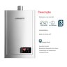 Aquecedor de Água a Gás Lorenzetti Lz 2300 De-i Inox Digital 23,5 Litros Bivolt Gás Glp - 3