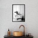 Ver imagem 2 de Quadro Banheiro Coleção Animais - Zebrinha 24x18cm - com Vidro:madeira Preta