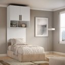 Ver imagem 2 de Ponte Modulada Cabeceira Aérea Solteiro 2 Portas 100cm 100% MDF Trend Altezza