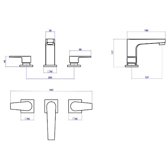 Misturador Lavatório Deca Level de Mesa para Banheiro Cromado - 5