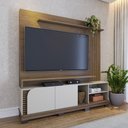 Ver imagem 1 de Estante Painel para TV 75 pol 182cm Mayer C04 Amêndoa Off White Matte - Lyam Decor