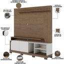 Ver imagem 3 de Estante Painel para TV 75 pol 182cm Mayer C04 Amêndoa Off White Matte - Lyam Decor
