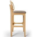 Ver imagem 2 de Kit 03 Banquetas Altas para Cozinha Bancada Sala Tela Betta Fixa L02 Bouclê Bege - Lyam