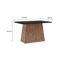 Ver imagem 2 de MESA LÍBIA 1,35 X 0,90 - Amêndoa