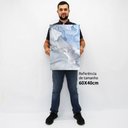 Ver imagem 2 de Quadro Decorativo em Canvas Abstrato Mármore Azul Celeste TaColado Moldura Flutuante 4,5cm Preta 60 