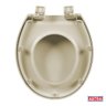 ASSENTO SANITARIO TAMPA PRIVADA ASTRA OVAL BEGE SOFT CLOSE - 3