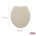 Ver imagem 5 de ASSENTO SANITARIO TAMPA PRIVADA ASTRA OVAL BEGE SOFT CLOSE