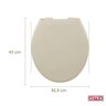 ASSENTO SANITARIO TAMPA PRIVADA ASTRA OVAL BEGE SOFT CLOSE - 5