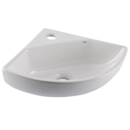 Lavatório Suspenso Celite Canto Oval 34X42X34cm Branco - 1