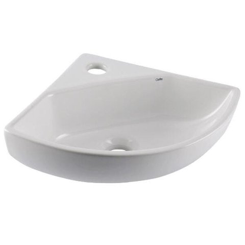 Lavatório Suspenso Celite Canto Oval 34X42X34cm Branco