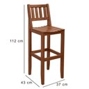 Ver imagem 4 de Kit 2 Banquetas De Madeira Balcão Cozinha Varanda Alta Bar Luxo Pés Madeira Maciça Área Gourmet
