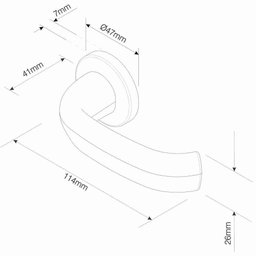 Fechadura Externa Conteporânea Zamac Ros 500-80E Cromado - Pado 54019428 - 2