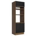 Ver imagem 1 de Torre Quente 70 Cm 3 Portas Rustic/preto Lux Madesa Rustic/preto