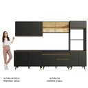 Ver imagem 6 de Cozinha Completa Reims Armário Balcão Preto Rustic Madesa