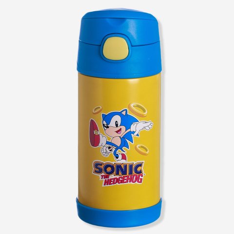 GARRAFA INFANTIL CLICK COM CANUDO 400ML SONIC - SEGA
