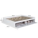 Ver imagem 3 de Cama Casal C/ Compartimento 142cm X 192cm Portas Basculantes Cor:branco