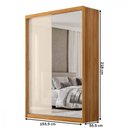 Ver imagem 5 de Guarda-roupa Solteiro Riva 2 Portas 4 Gavetas com Espelho Demóbile