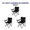 Ver imagem 3 de Kit 3 Cadeiras Dobráveis Camping Praia Portátil com Porta-Copo, Apoio de Braço e Bolsa de Transporte