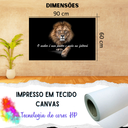 Ver imagem 3 de Quadro Decorativo Frase de Salmo com Leão Rei de Judá