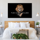 Ver imagem 4 de Quadro Decorativo Frase de Salmo com Leão Rei de Judá