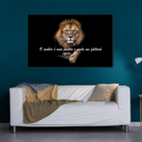 Ver imagem 6 de Quadro Decorativo Frase de Salmo com Leão Rei de Judá